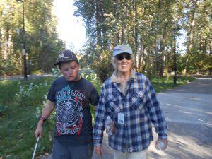 Rylan and Mollie on a hike