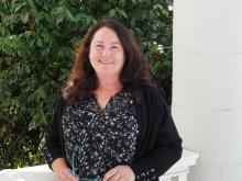 Natasha Bagshaw standing outside of Old Main